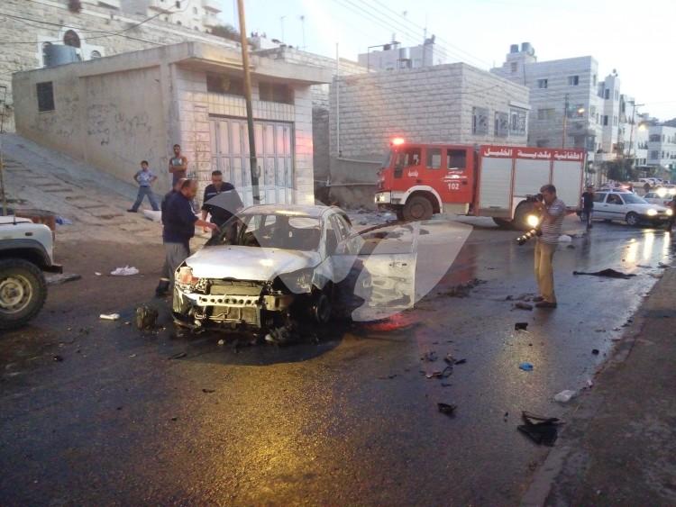 The scene of the attack in Hebron