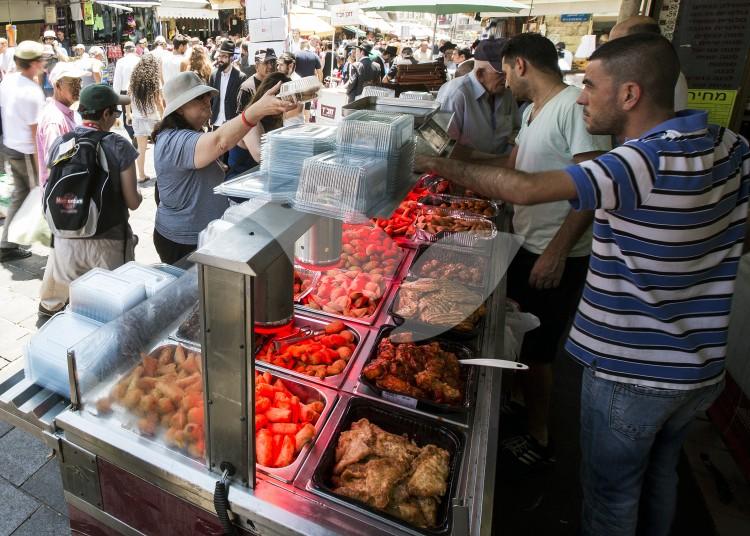 Street Food in the Mahane Yehuda Market in Jerusalem
