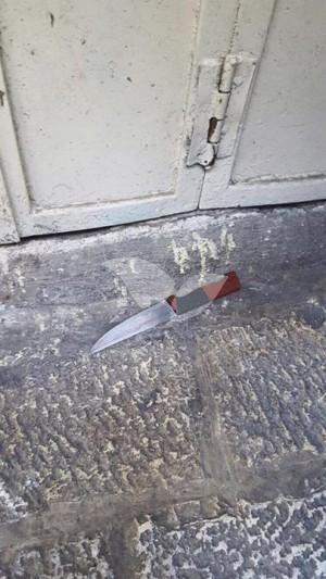 Knife Used in Stabbing Attack in Jerusalem 29.11.15