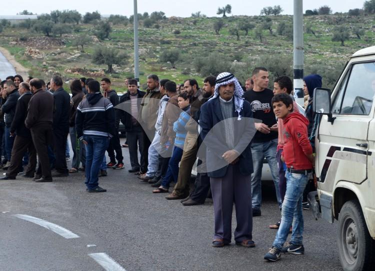 Palestinian Protest Against the Closing of the Road out of Tulkarem 18.12.15