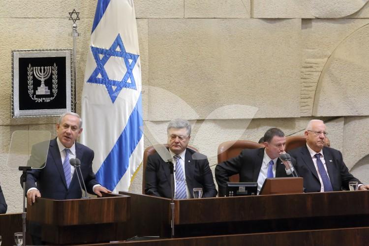 President of the Ukraine, Petro Poroshenko Israeli Prime Minister Benjamin Netanyahu