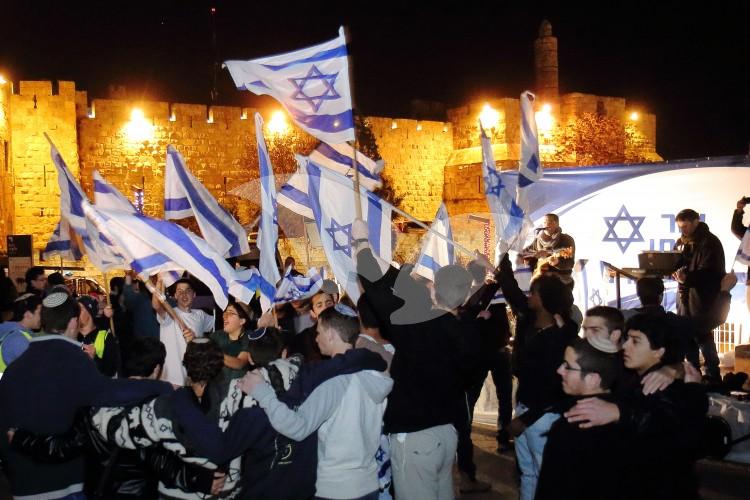 March and Assembly at Jaffa Gate, the Scene of Yesterday’s Terror Attack 24.12.15