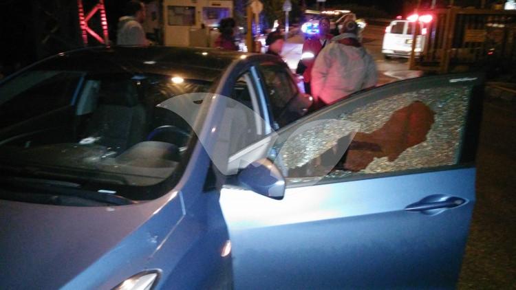 Car Damaged by Gunfire in Samaria
