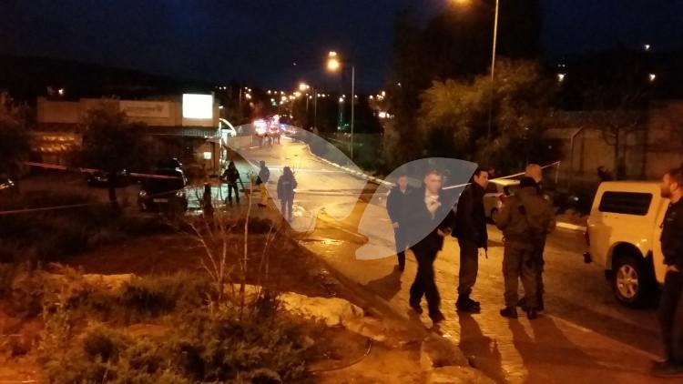 Scene of Stabbing Attack In Beit Horon Near Jerusalem, 25.1.16