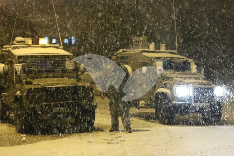 Roadblock Due to Snow in Asaf Junction