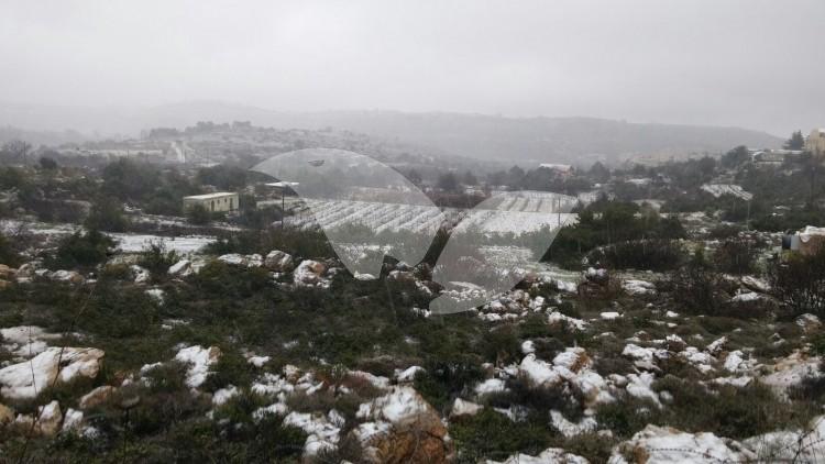 Snow in Kiryat Arba, Hebron 24.1.16