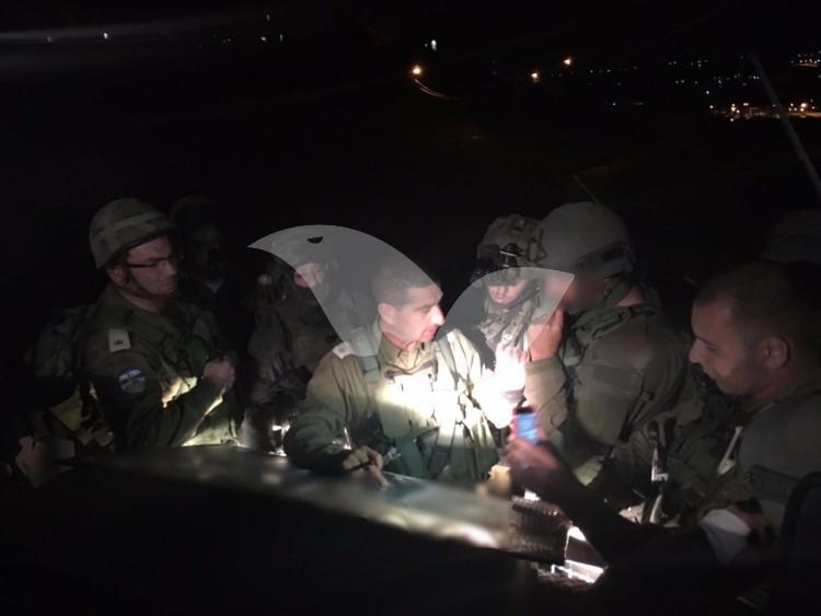 IDF Forces During Manhunt for Terrorist in Otniel Following Fatal Stabbing Attack 17.1.16