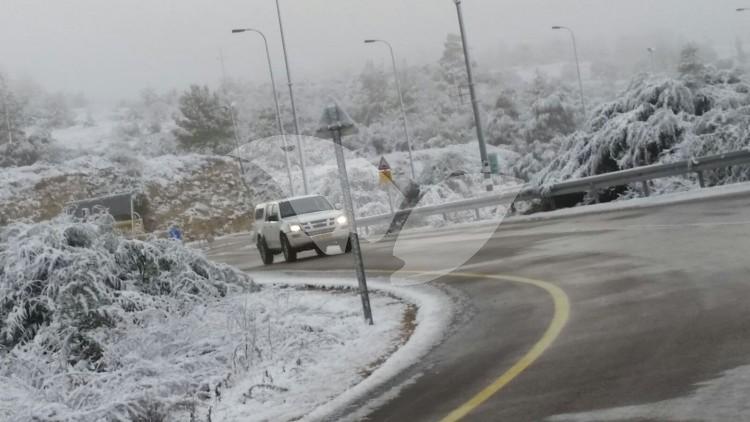 Snow Near Beit El in Binyamin January 2016