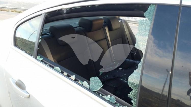 MK Yellin’s Car After Stoning Attack