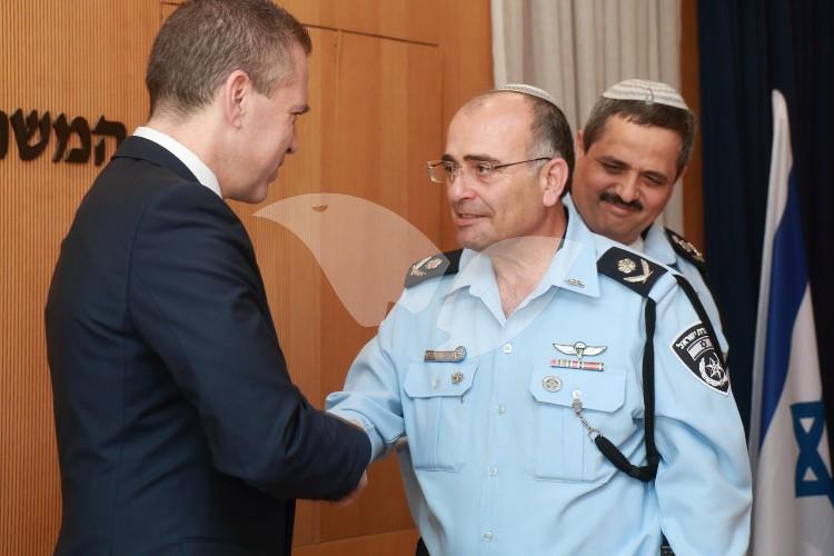 Southern District Commander, Major General David Bitan and Gilad Erdan the Minister of Public Security