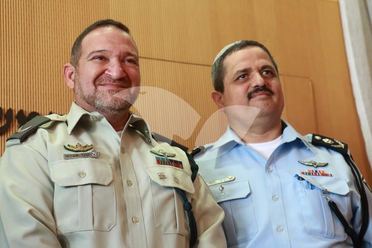Commander of Israeli Border Police Yaakov (Kobi) Shabtai with Israeli Police Commissioner Roni Alsheikh