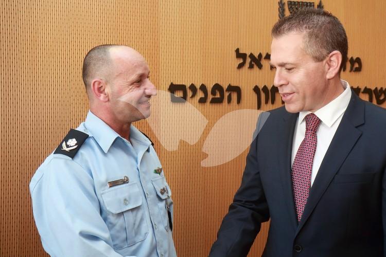 Major general Alon Asur, Commander of the Northern Region and the Minister of Public Security, Gilad Erdan