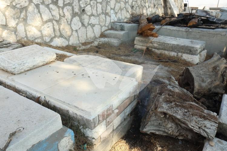 Burned Gravestones on The Mount of Olives