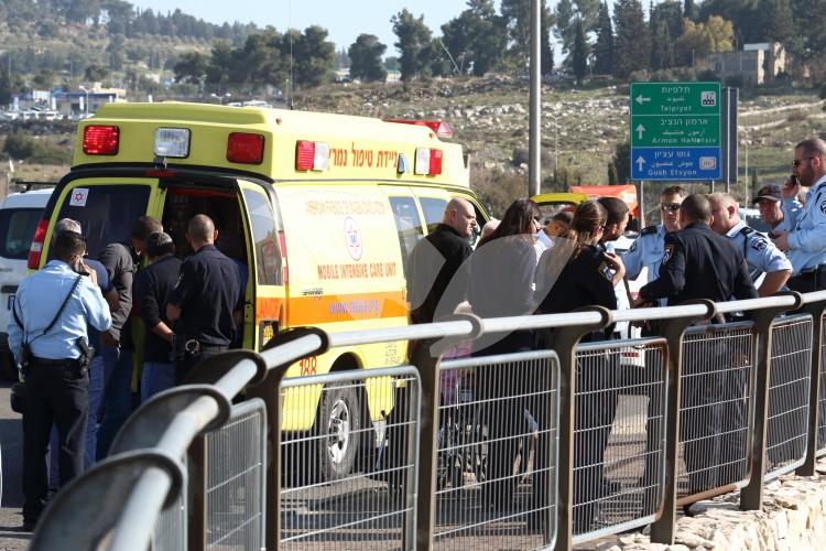 Scene of Attack on Woman by Arab-Israeli Who Fled to Beit Safafa 14.2.16