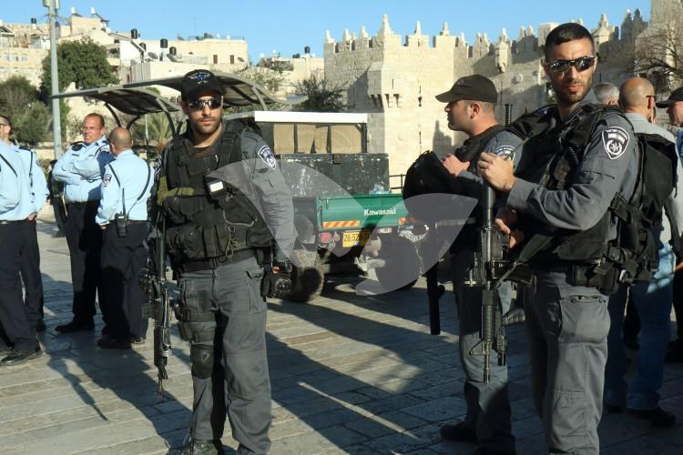 Scene of Attempted Stabbing Attack at Damascus Gate in Jerusalem 15.2.16