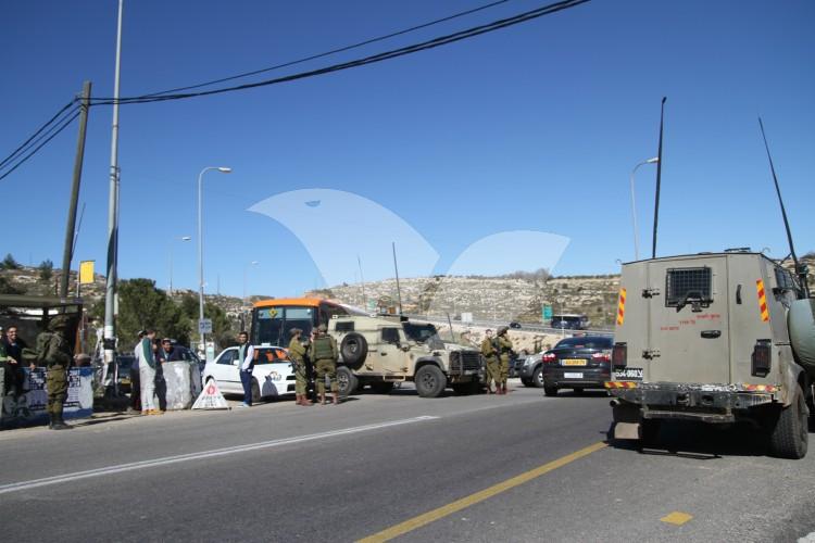 Scene of Shooting Attack at a Checkpoint near Beit El in Binyamin 31.1.16