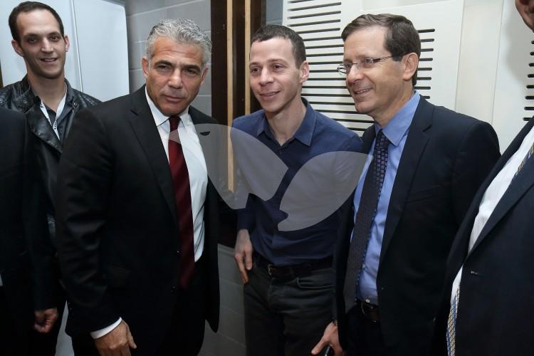 Yair Lapid, Amit Segal and Isaac Herzog