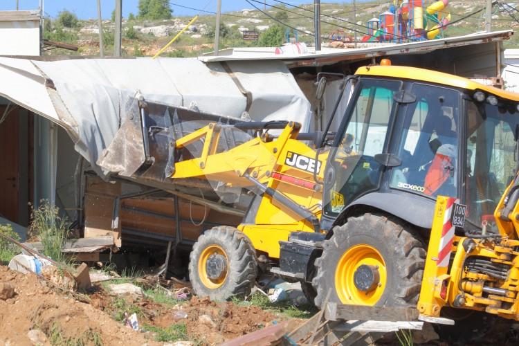 Destroyed buildings in Givat Assaf 23.3.2015