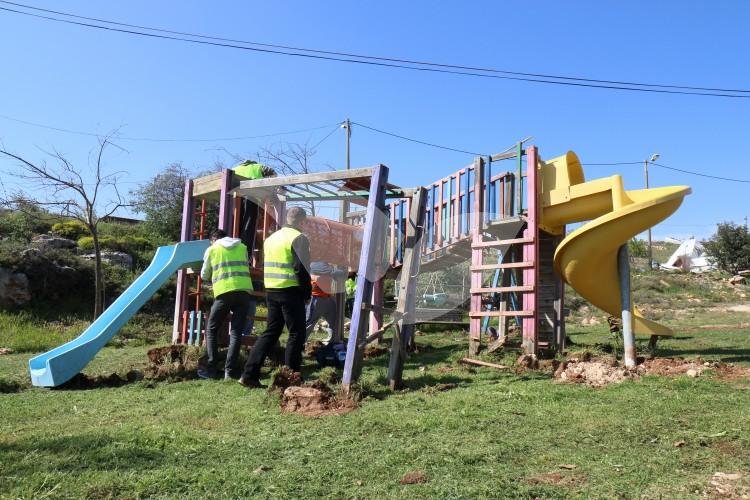 Destroyed buildings in Givat Assaf 23.3.2015