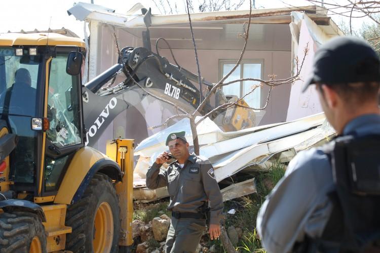 Destroyed buildings in Givat Assaf 23.3.2015