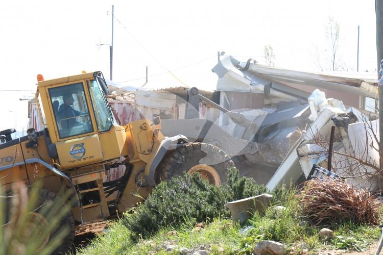 Destroyed buildings in Givat Assaf 23.3.2015