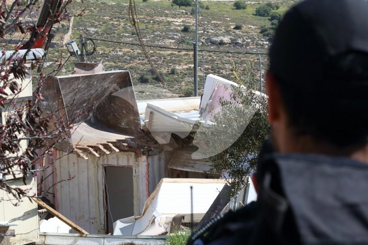 Destroyed buildings in Givat Assaf 23.3.2015