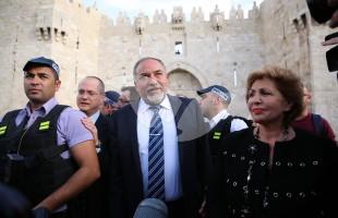 Yisrael Beiteinu Chairman Avigdor Liberman Visits Damascus Gate