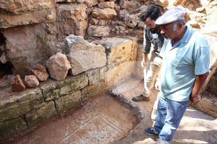 Excavation Site of Byzantine Church in Migdal Oz 23.3.16