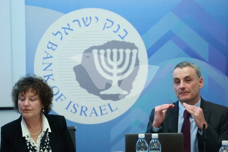 Karnit Flug, (L) Governor of the Central Bank of Israel and  Prof. Nathan Sussman (R) Director of the Bank of Israel Research Department
