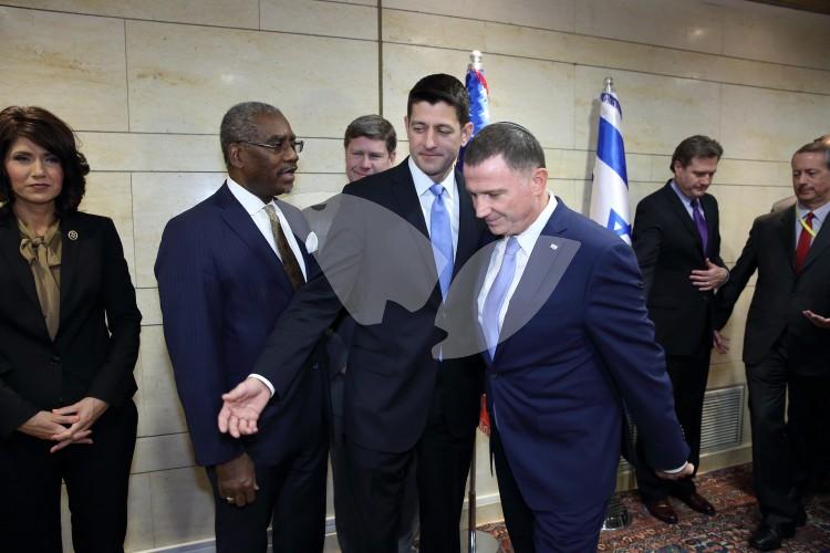 House Speaker Paul Ryan and Congressmen Meeting MK Edelstein at Knesset 4.4.16