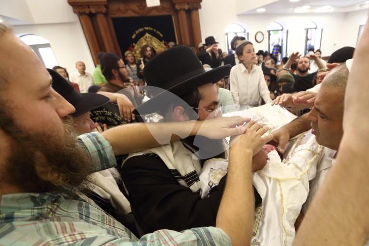 Circumcision Ceremony (Brit Milah) of the Son of Administrative Detainee Meir Ettinger 4.4.16