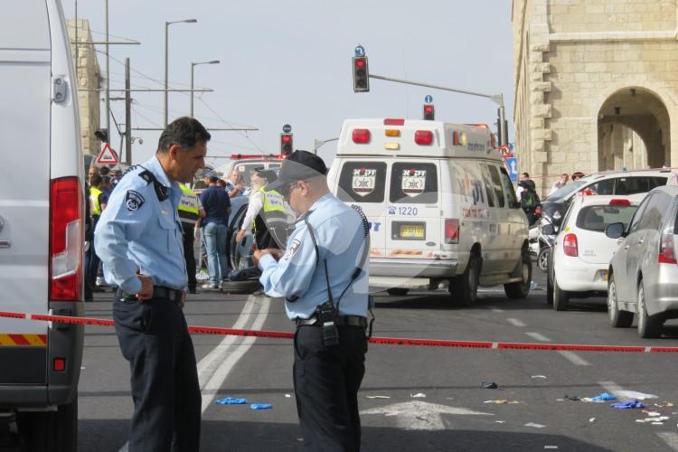 Scene of Shooting Attack in Damascus Gate, 9.3.16