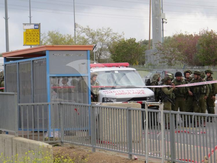 Scene of Stabbing Attack in Ariel Junction, 17.3.16