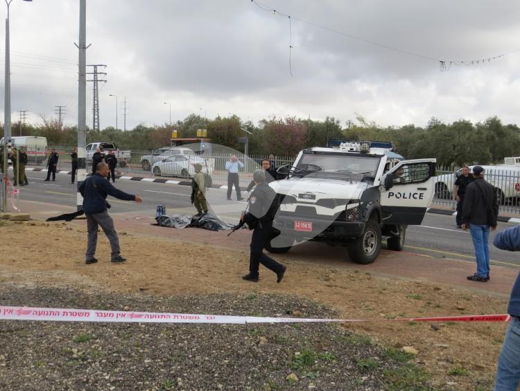 Scene of Stabbing Attack in Ariel Junction, 17.3.16