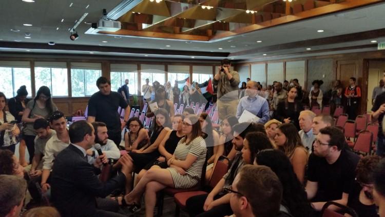 Protests During Nir Barkat’s Lecture in San Francisco University, 6.4.2016