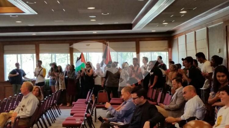 Protests During Nir Barkat’s Lecture in San Francisco University, 6.4.2016