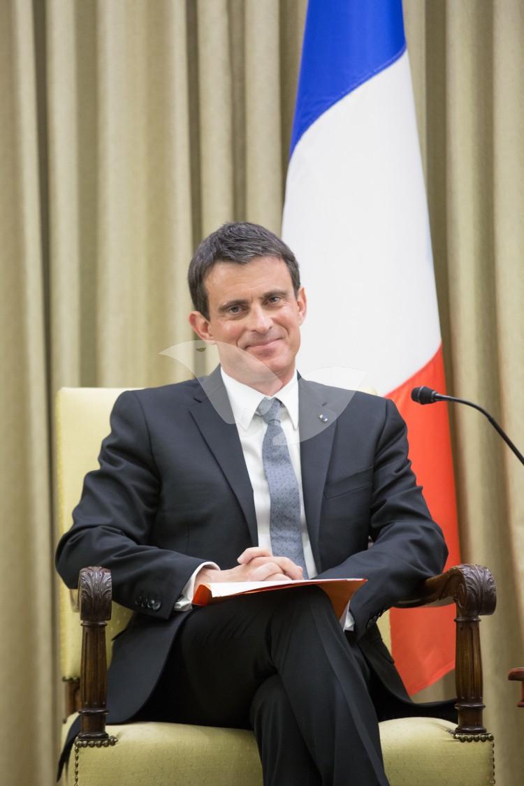 French Prime Minister Manuel Valls Meeting with President Reuven Rivlin 23.5.16