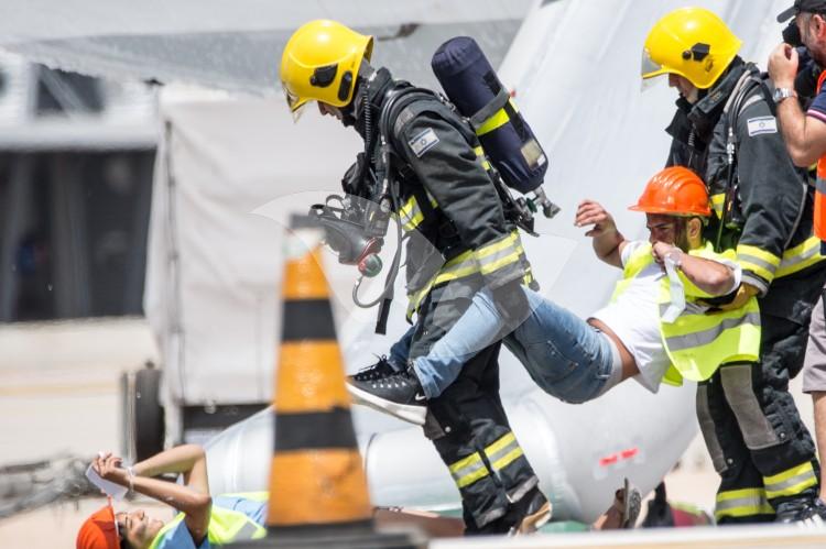 Emergency Services’ Plane Crash Drill at Ben Gurion Airport