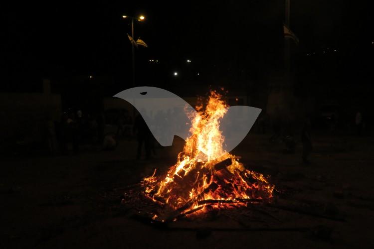 Lag Ba’omer Bonfire in Hebron