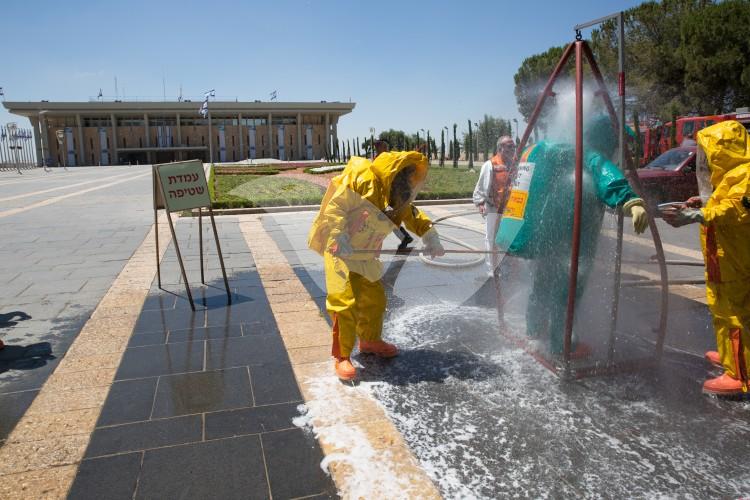 Emergency Hazardous Material Drill at the Knesset 16.6.16