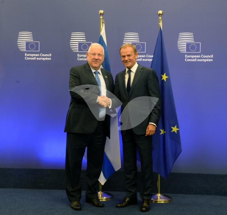 Presidents Rivlin and Tusk Meet in Brussels 21.06.2016