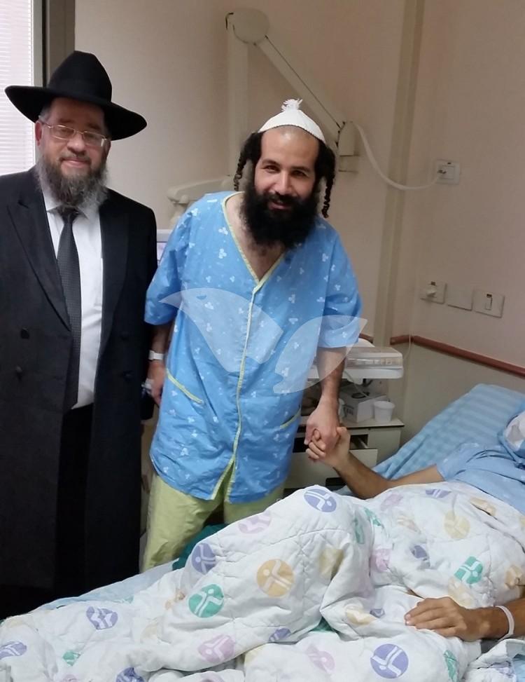 Avraham Rahamim with Rabbi Yeshaya Haber, Founder of ‘Gift of Life’ Organ Donation Organization