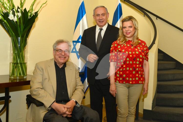 Prime Minister Netanyahu and His Wife Hosting International Violinist Itzhak Perlman 23.6.16