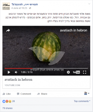 Watermelon in Hebron on Facebook