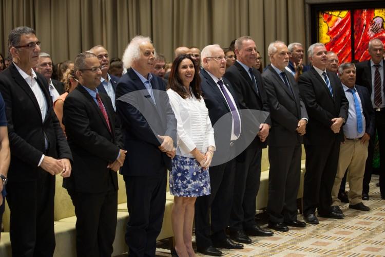 President Rivlin and Minister Miri Regev With Olympic and Paralympic Delegations