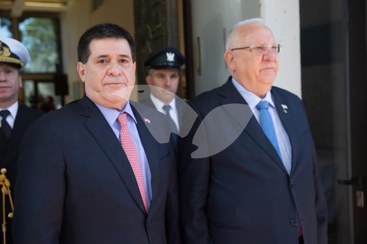 Paraguay President Horacio Cartes Meets President Reuven Rivlin