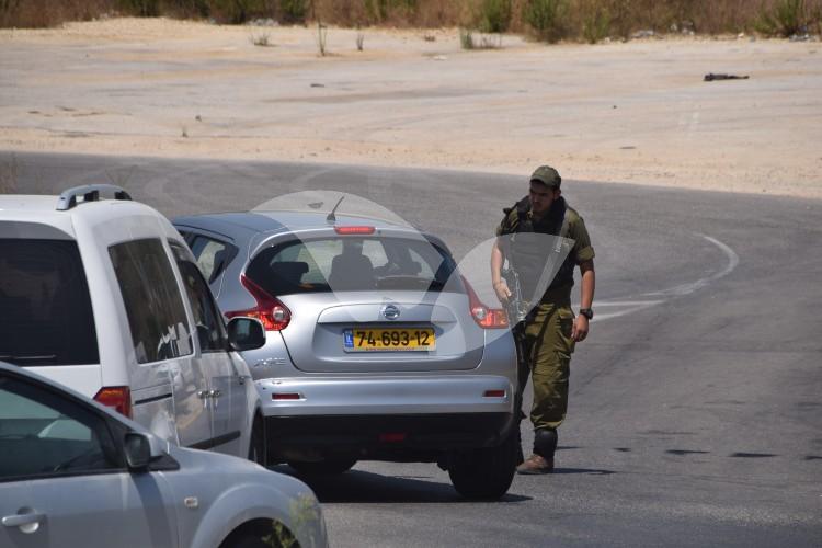 IDF Forces at Scene of Pipe-Bomb Throwing at Army Checkpoint 3.8.16