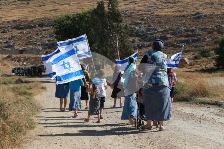 Jewish Residents of Judea and Samaria in Protest March Against Terrorism 10.7.16