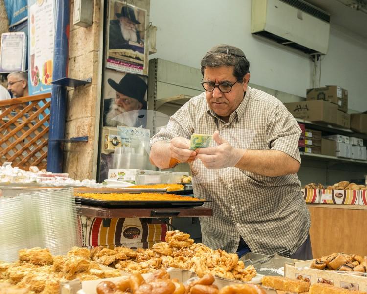 Pastry Dealer at Mahane Yehuda Market (The Shuk)
