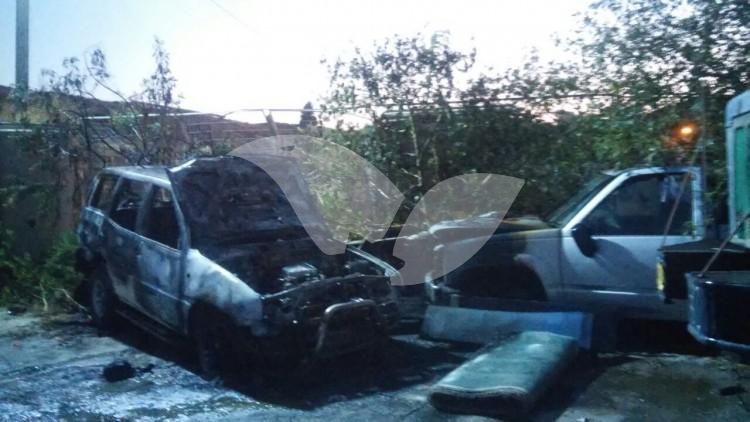 Torched Car in Yafia in Alleged Jewish Arson Attack 14.7.16